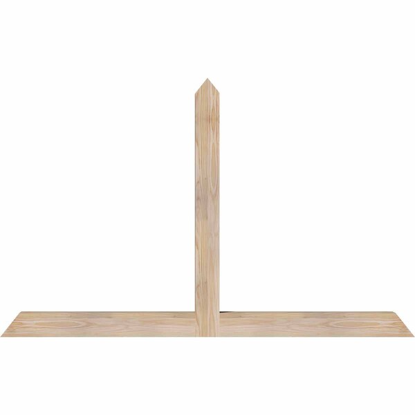 Ekena Millwork Portland Smooth Timber Gable Bracket, Douglas Fir, 60"W x 38"H x 3 1/2"D x 3 1/2"F, 15/12 Pitch GBW060X38X0404POR00SDF - main